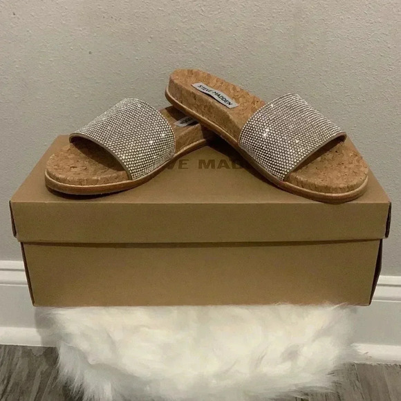 Steve Madden Diya Rhinestones Sparkly Sandals - Picture 4 of 6